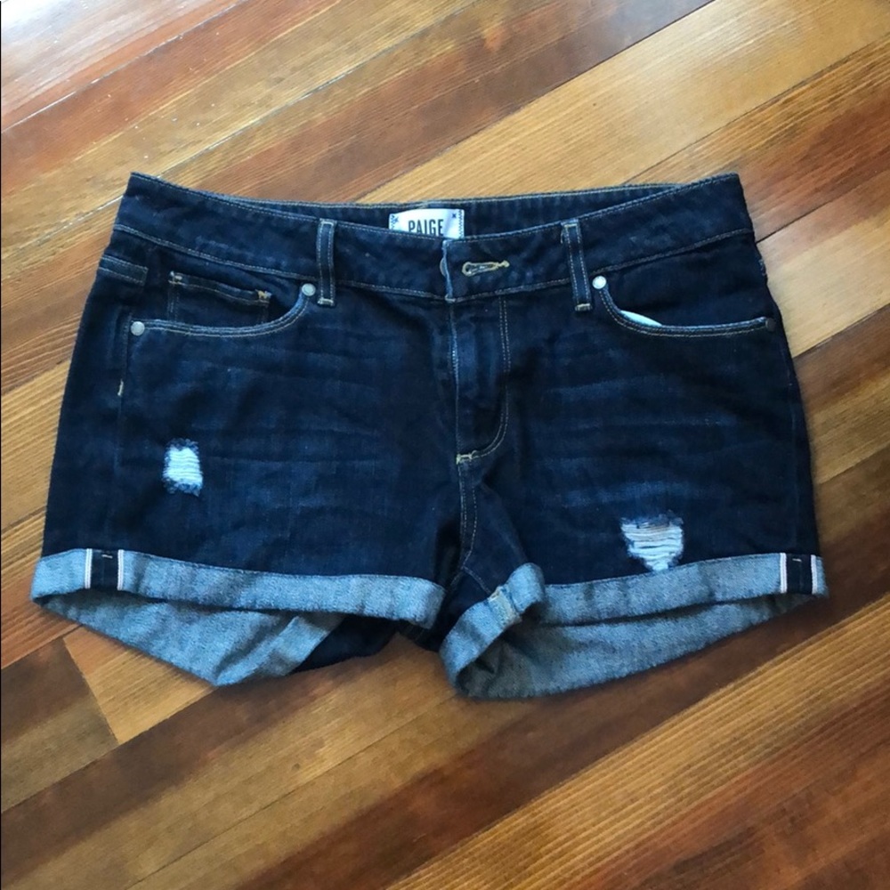 Paige dark blue jean shorts